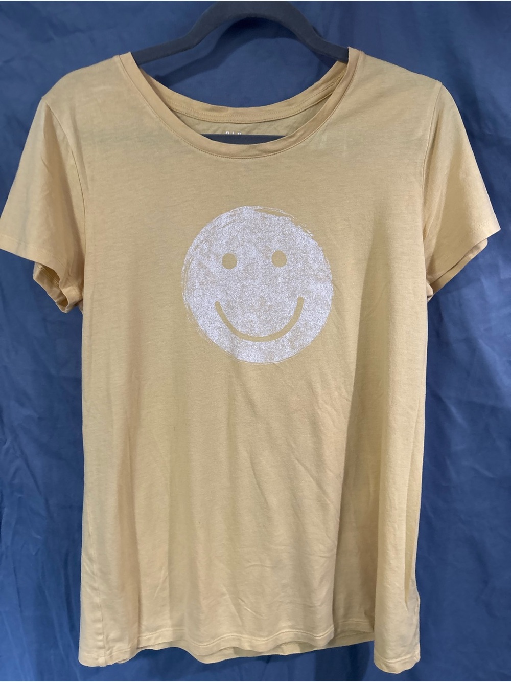 GAP Yellow Graphic Smile Short Sleeve Tee